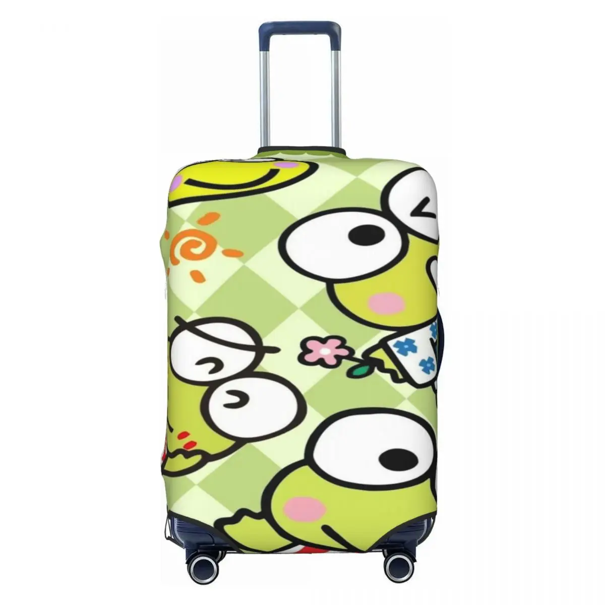 

Custom KeroKeroKeroppi Cartoon Suitcase Cover Washable Luggage Covers Protector for 18-32 inch