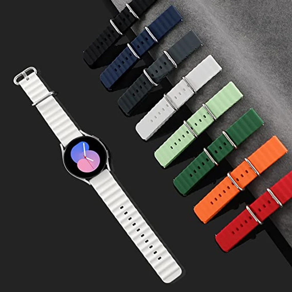 

20mm 22mm Band for Samsung Galaxy watch 5 Pro 45mm 4 classic active 2 S3 Ocean bracelet correa Galaxy watch 4 44mm 40mm strap