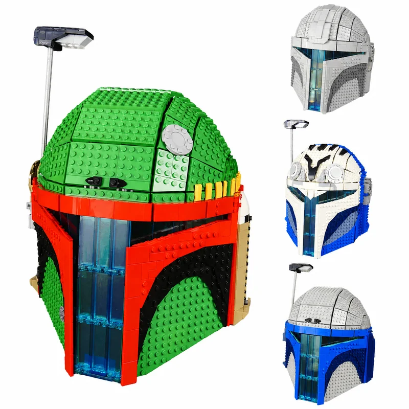 

6576PCS MOC Collectible Display Mandaloring Helmets Space Hunter Din Kataned Warrior Model Custom Puzzle DIY Creative Ideas