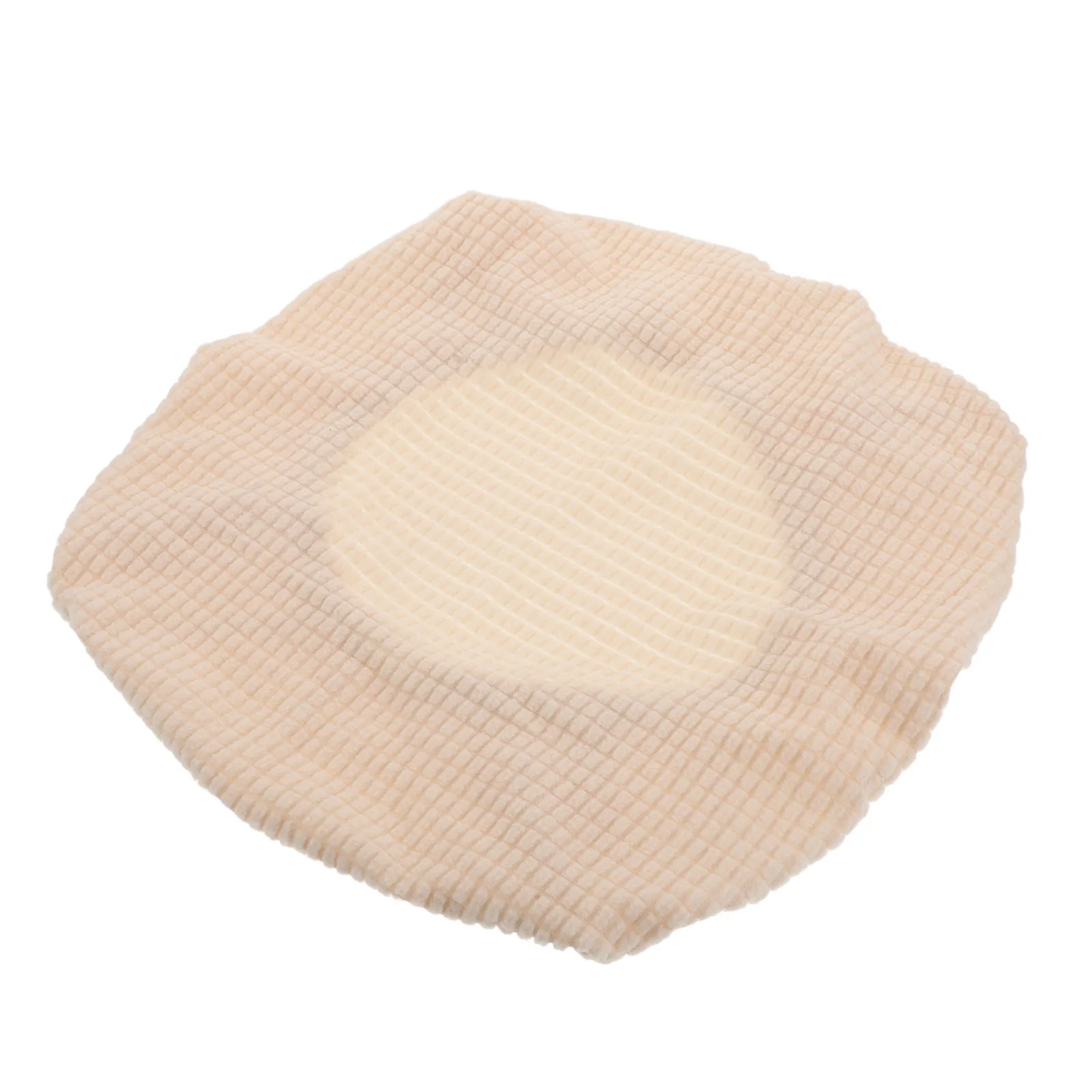 Beige Stretchable Office Chair Seat Cover Elastic Cushioned Slipcover for Desk Executive Gaming Chair Protection Comfort
