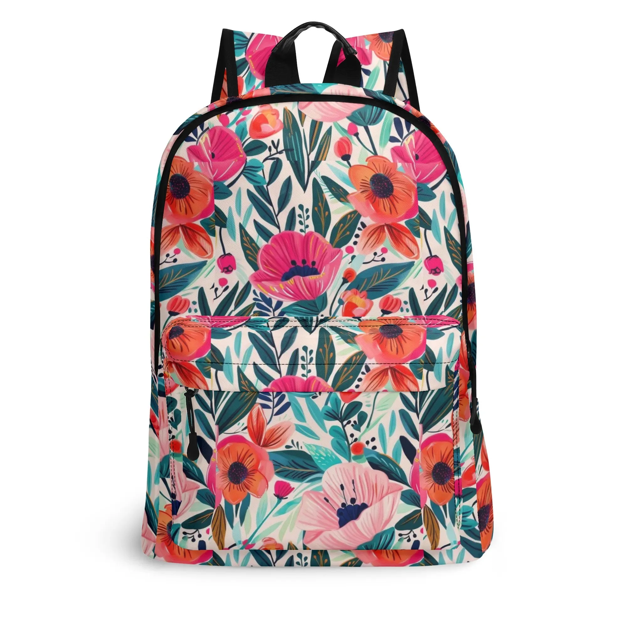 Flor 3D impresso borboleta Schoolbag, Custom Back to School Season, Mochila de grande capacidade, 17 "Laptop Backpack