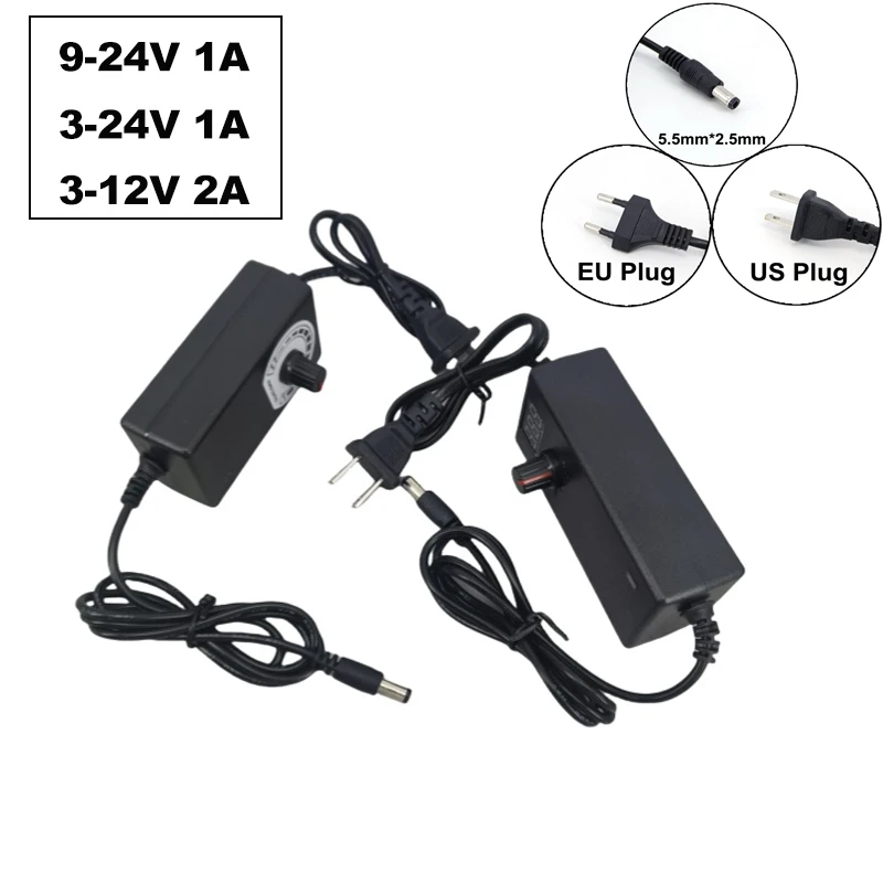 Universal AC 220V TO DC 3V-12V 3V-24V 9V-24V 1A 2A 5/6/8/15/9/10V Power charger Adapter Adjustable Screen Display Regulator R23