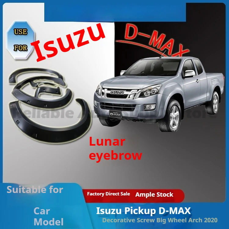 

For Isuzu D Max 2020 Wide Heavy Duty Fender Flares with Decorative Screws Stylish Truck Body Kit Off Road Upgrade Durable