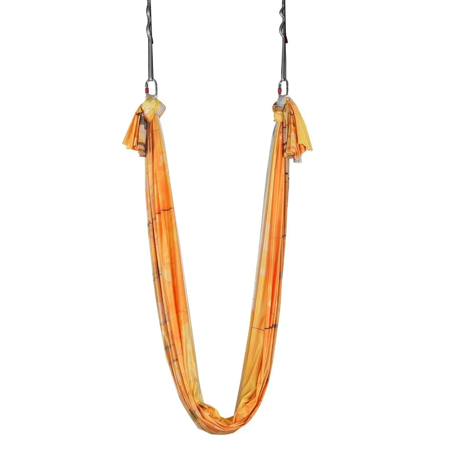 

Aerial Yoga Hammock Swing 5.5 Yards Aerial Yoga Starter Kit with 100gsm Nylon Fabric Full Rigging Hardware Easy Setup Guide An