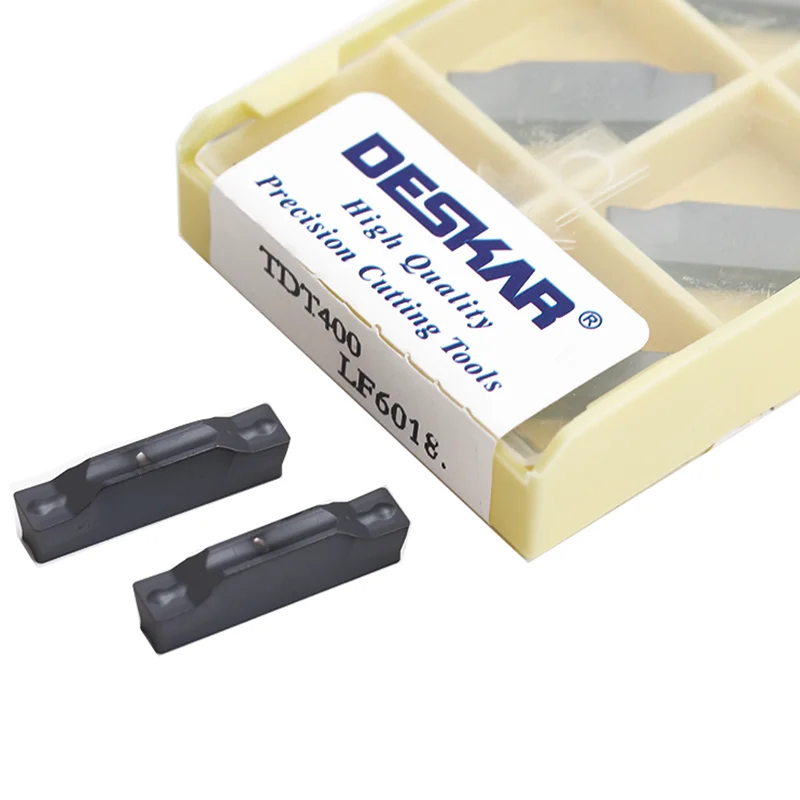 

10 шт. TDC200 TDC300 TDC400 TDT300 TDT400 LF6018 твердосплавные вставки для обработки канавок DESKAR токарный станок с ЧПУ металлический станок токарные инструменты