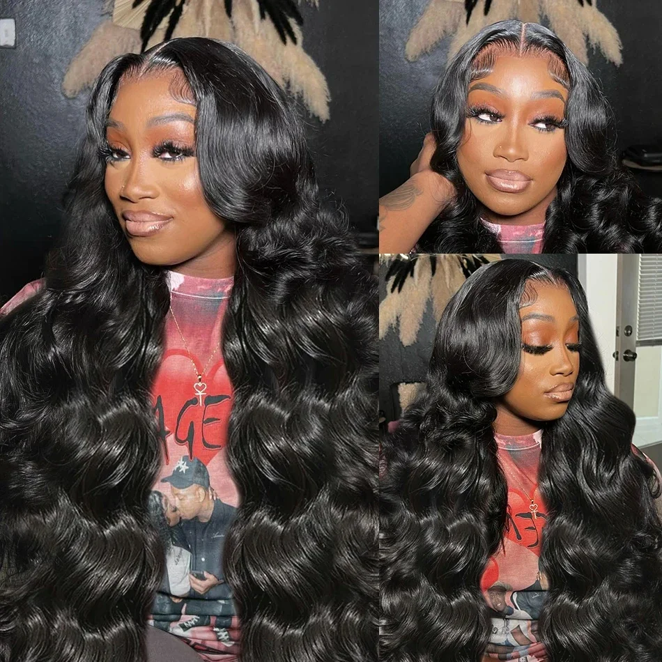 Perruque Lace Wig Body Wave Brésilienne Naturelle, Cheveux Humains, 5x5, 13x4, 13x6 HD, Transparent, 360