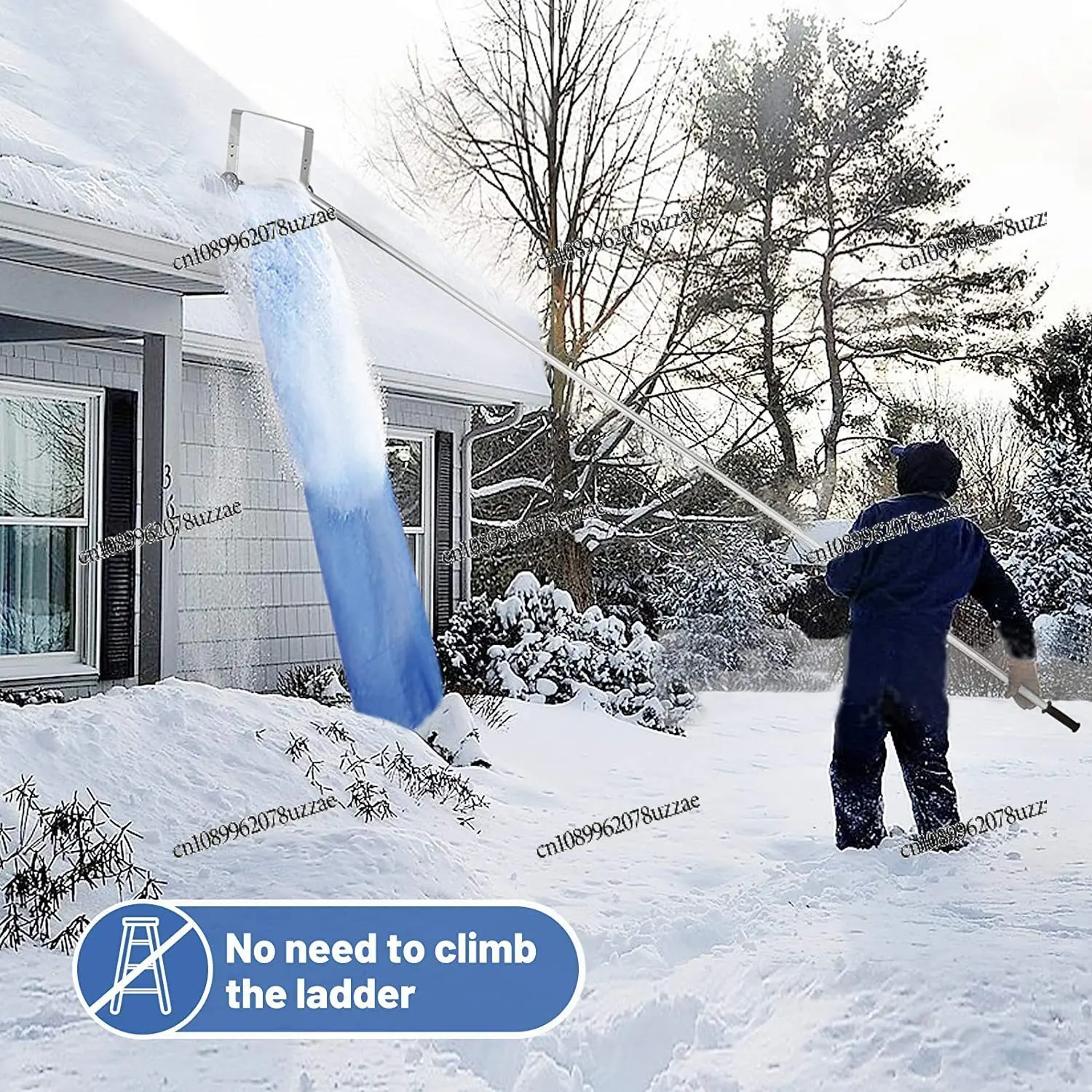20ft 30ft Premium Outdoor Roof Snow Scraper Extra Long Snow Clearing Tool Snow Blader