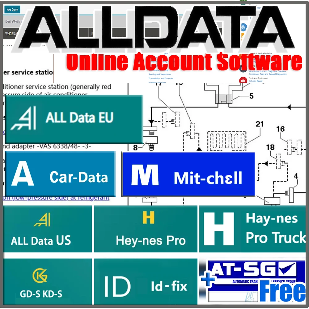2026 Whole Data for Alldata EU/US Auto Data Hay-nes Online Account All Repair Software Update Online Workshop Auto Parts Deluxe
