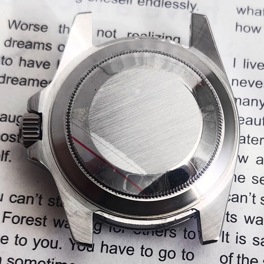 Caja de acero inoxidable de 39MM con bisel fijo, cristal de zafiro, adecuada para accesorios de reloj con movimiento NH34 NH35