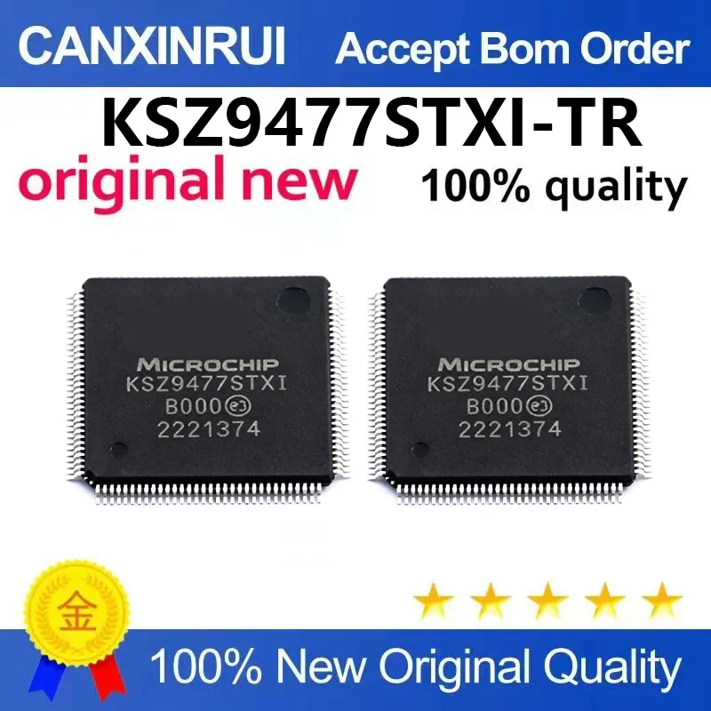 (5pcs-100pcs)New original KSZ9477STXI-TR KSZ9477STXI SMT TQFP-128 Ethernet chip IC