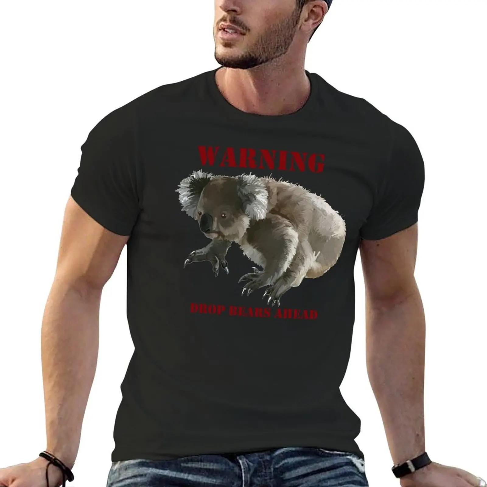 Drop Bear warning T-Shirt blacks graphics sublime vintage anime shirt mens shirts graphic tee