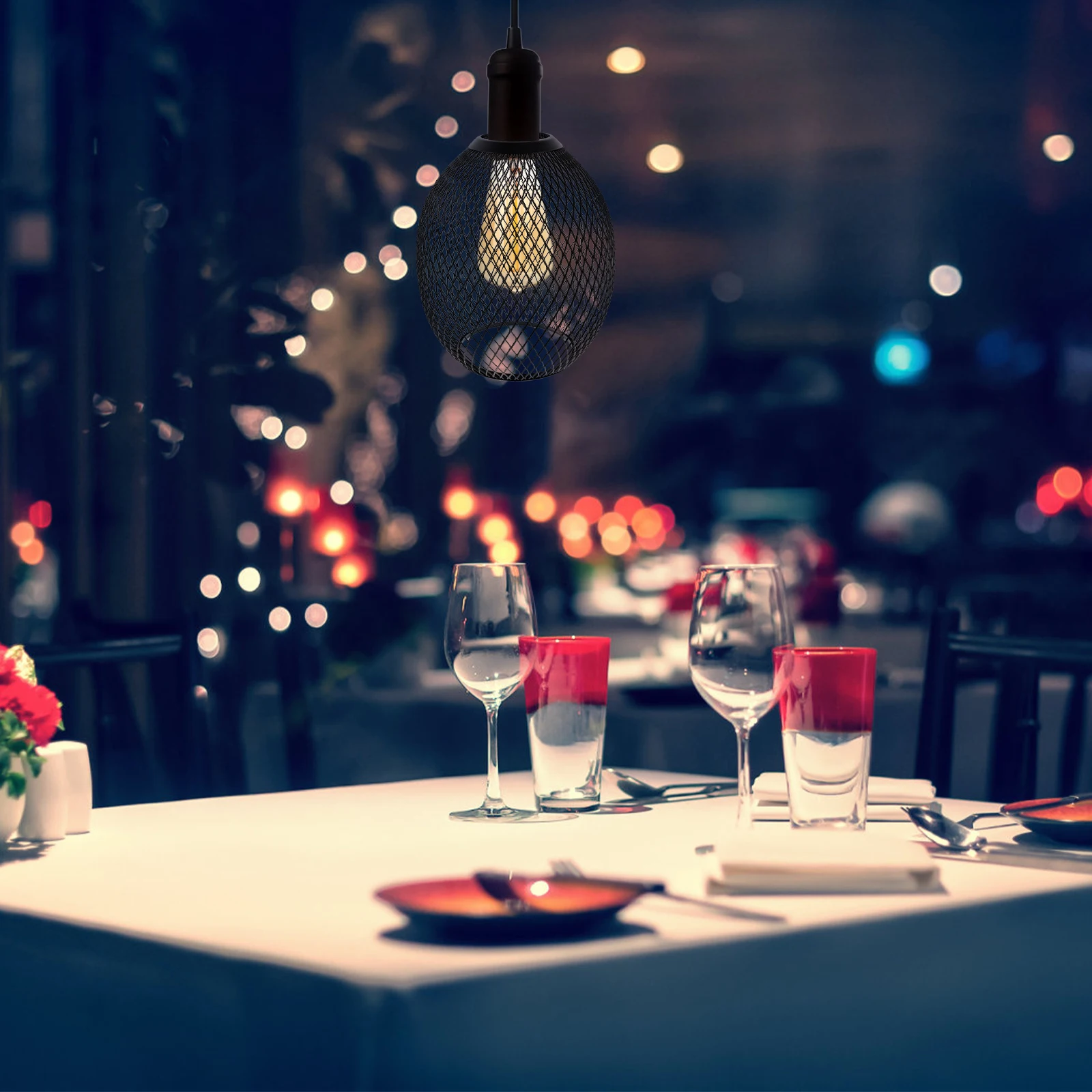 

Drum Shaped Metal Lampshade Hollow Out Design For Pendant Ceiling Light Industrial Style Shade Home Bar Restaurant Decor