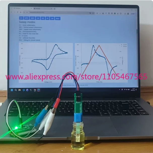 1PCS Open-Source Potentiostat Dev Kit | WiFi CV/EIS/DPV | PCB + Full Source Code for Research