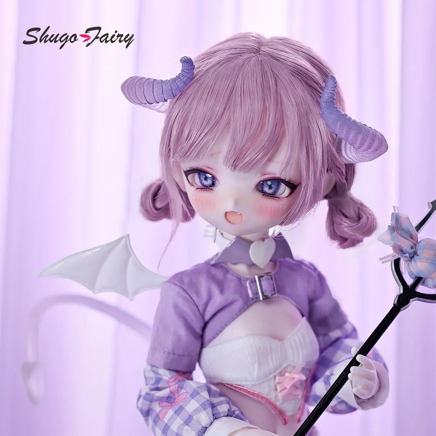 ShugaFairy Devil A Bjd Doll 1/4 Unique Chrismas Gift Transparent Tail Fantasy Demon Lamb Anime Girl Joint Toys Full set