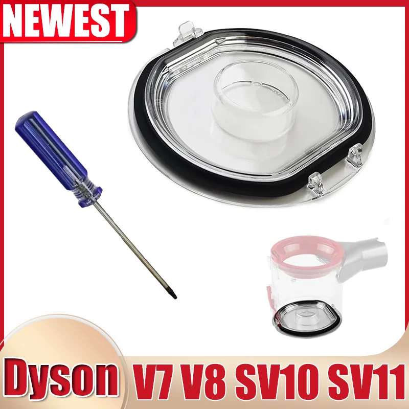 Dust Container Lid Bucket Floor Cover & Sealing Ring for Dyson V7 V8 SV10 SV11 Vacuum Cleaner Dust Cup Replacement