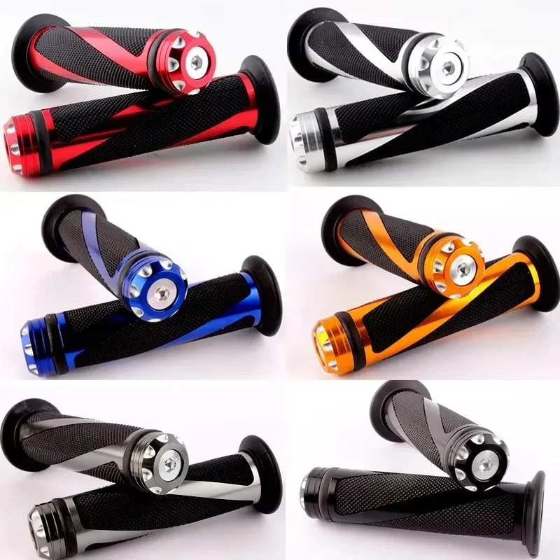 Hot Sale 2pcs Universal Motorcycle Rubber Gel Handlebar Hand Grips for 22mm Bar End Handle Bars Sports Bikes High Quality