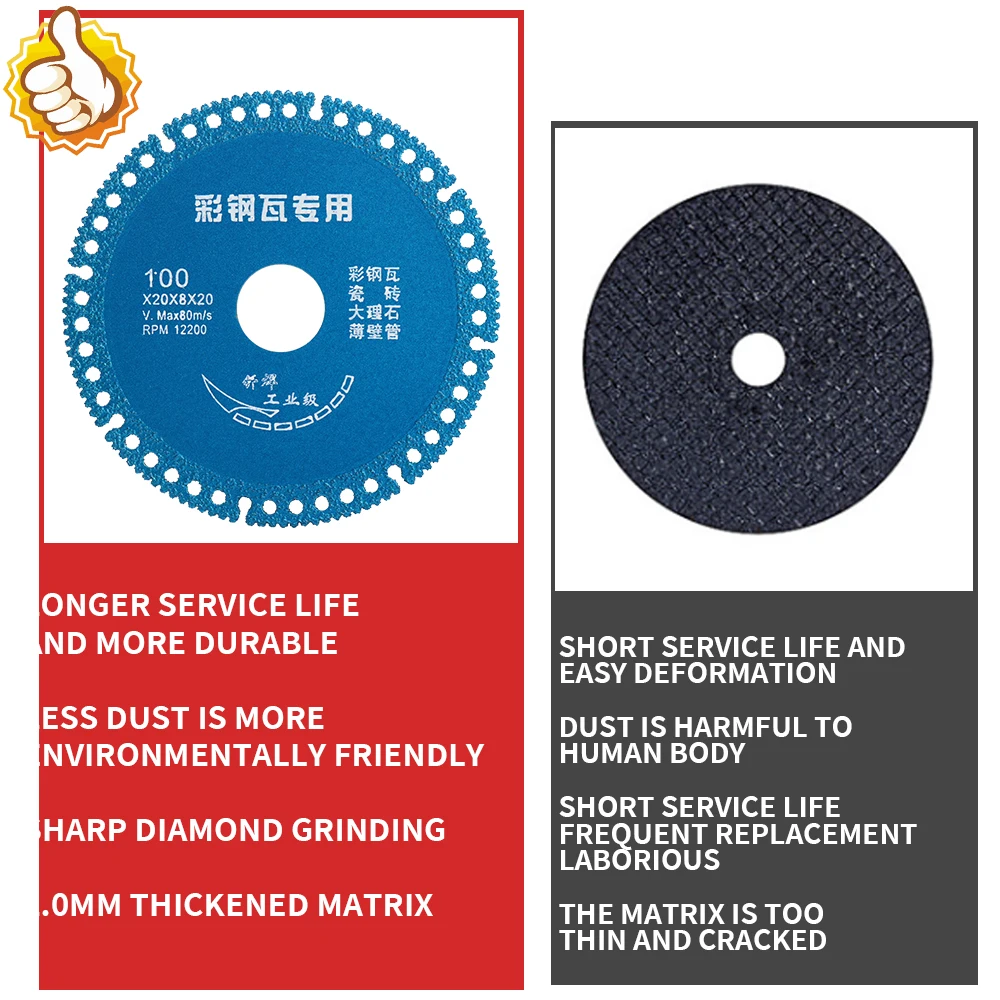 100mm Composite Multifunctional Cutting Saw Blade 4 Inch ltra-thin Saw Blade Ceramic Tile Glass Cutting Disc For Angle Grinder