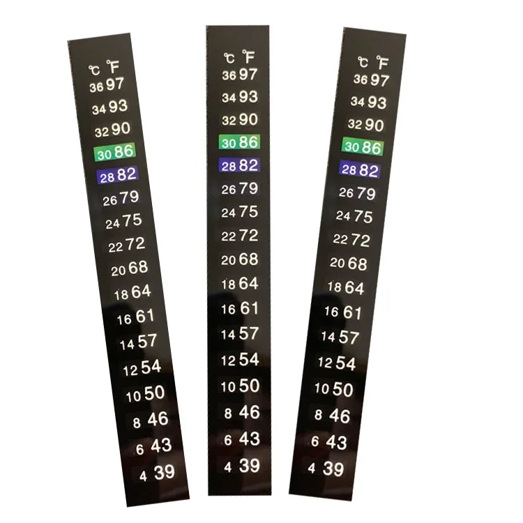 Dual Scale Aquarium Fish Tank Fahrenheit Sticker Digital  Display  Aquarium Temperature Strip