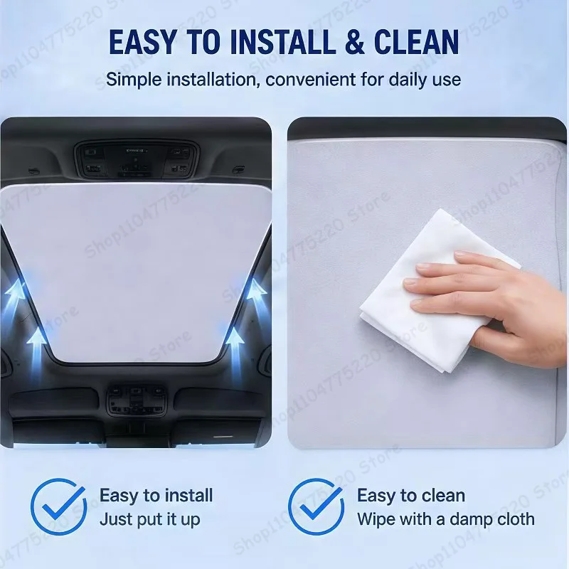 For LEXUS RZ 2023-Present Car Sunroof Sunshade Heat Insulation UV Protection Electrostatic Suede Skylight Cover - view 2