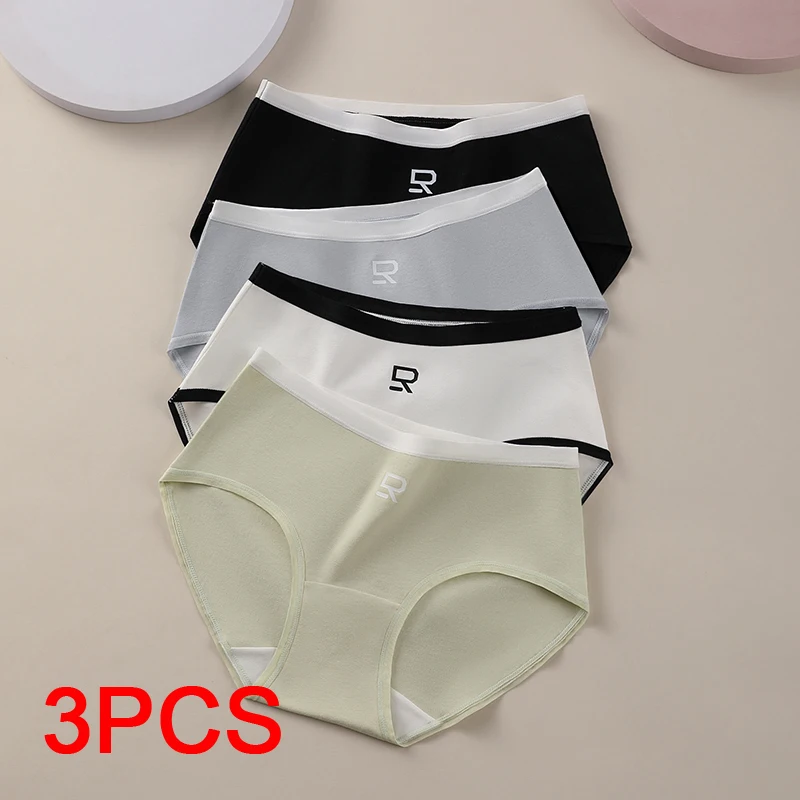 Briefs Panties Women Women's Lingerie Plus Size Sexy Panties Set Pack Underwear Cotton Triangular Underpants Seamless Intimates