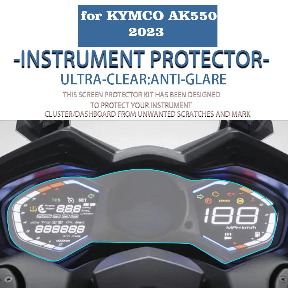 

Защитная пленка от царапин для мотоцикла KYMCO AK550 2023, Защитная пленка для экрана, приборной панели