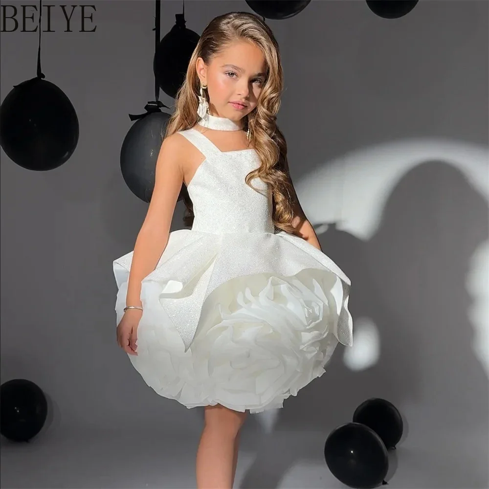 

New Girls' White Princess Dress Fashion Summer Children's Ball Gown Tutu High-end Girls Party Dresses Summer 2026 New