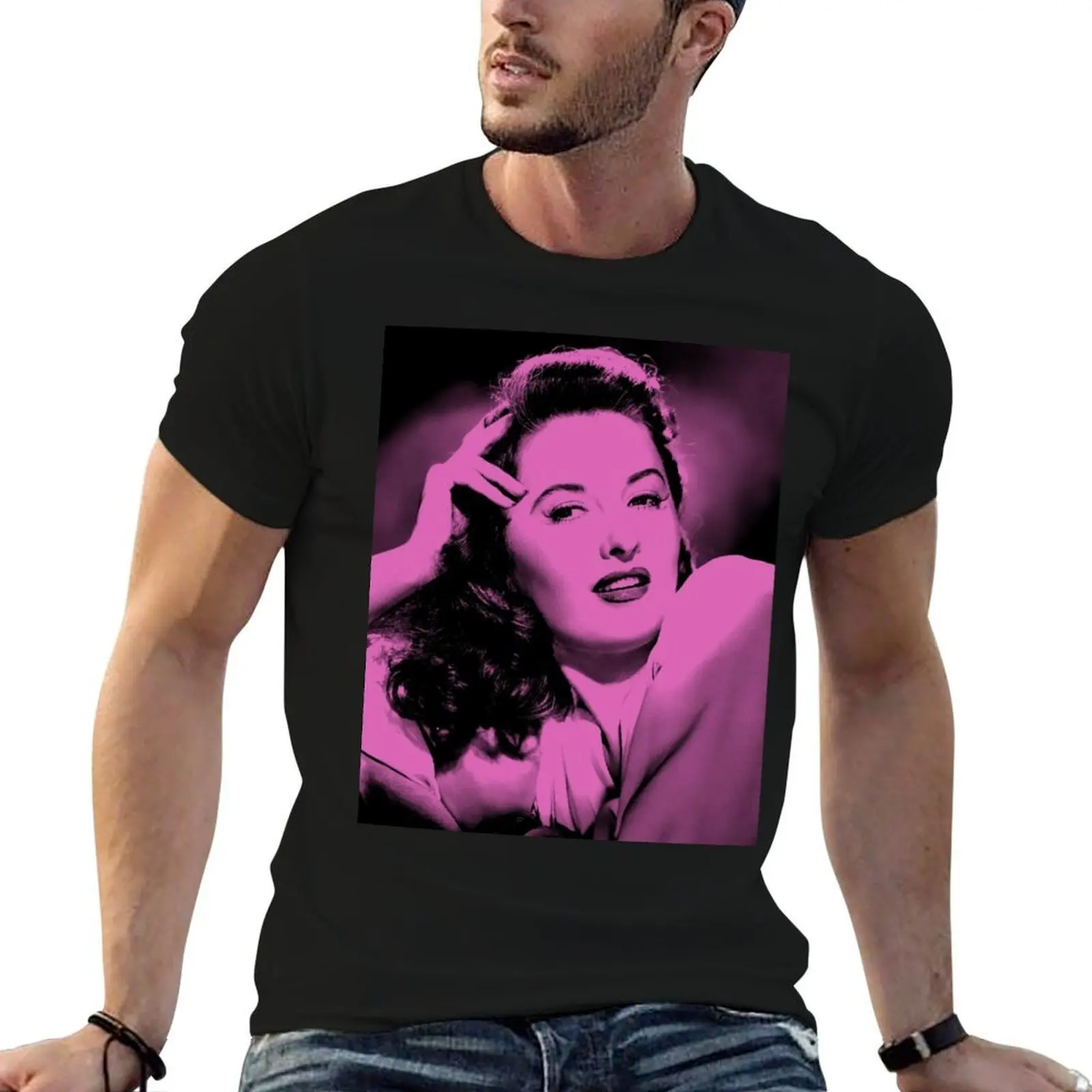 

Barbara Stanwyck in black and pi T-Shirt anime t shirts oversize cotton t shirts man 100% g man t shirts for men T-Shirt
