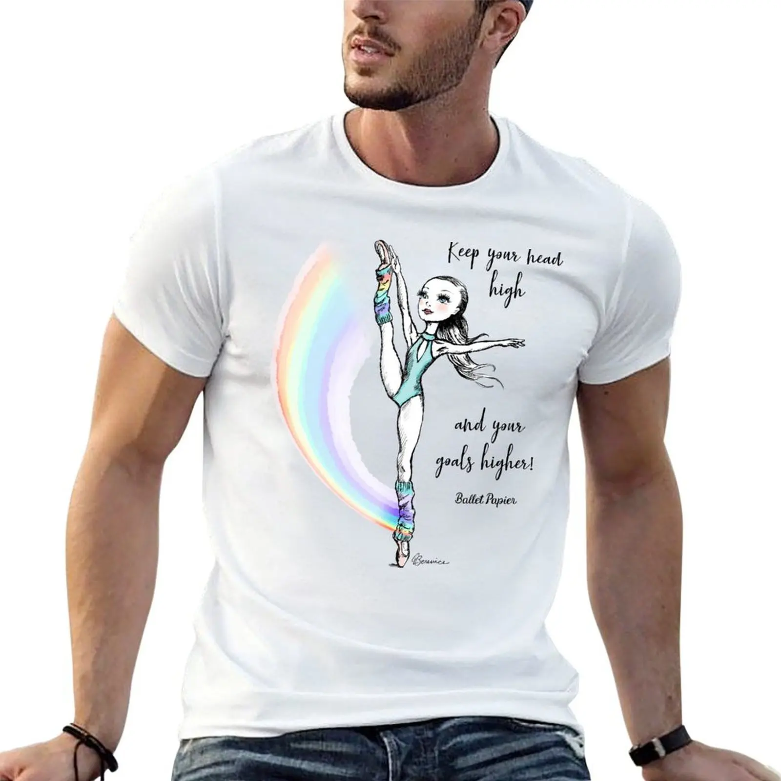 

Keep your head high and your goals higher! T-Shirt t shirt man casual t shirts for man cotton man tshirt T-Shirt