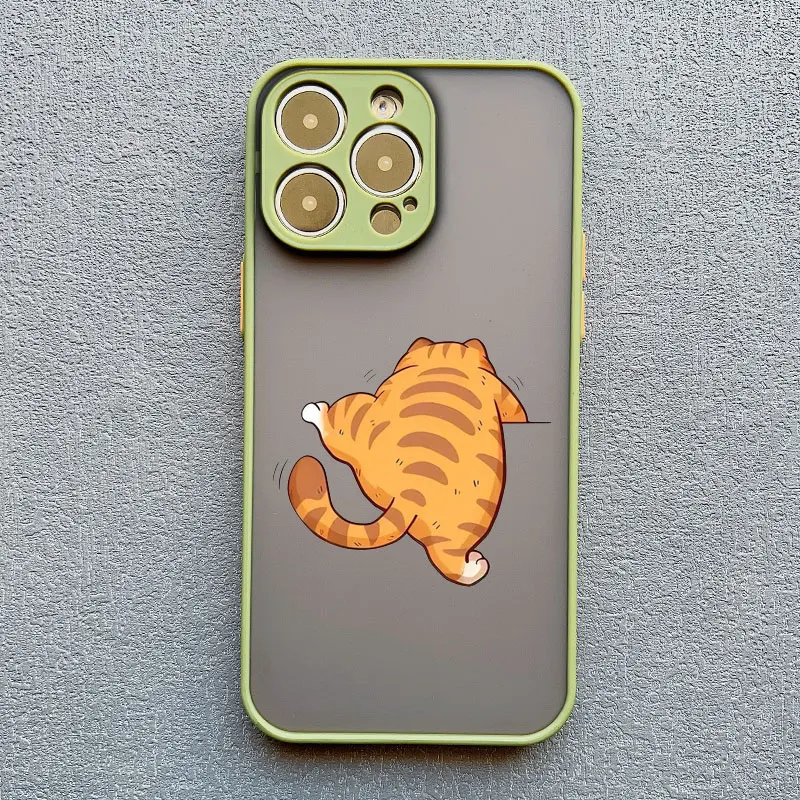 Freche Kätzchen Lustige Katzen-Kunst Handyhülle für iPhone 16 11 12 13 14 17 Pro Max 15 14 16 Plus X XR XS Stoßfeste Rückabdeckung Schutzhülle – Detail 11