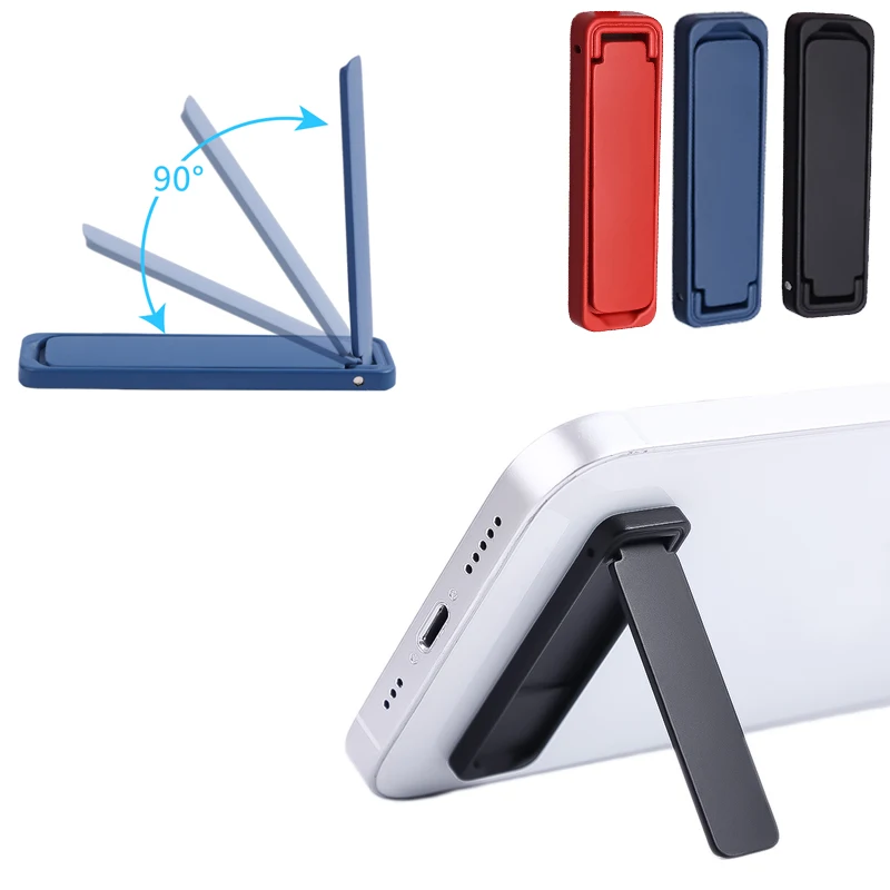 Mini Folding Metal Phone Kickstand Universal Vertical Horizontal Phone Holder Bracket Adjustable Desk Mount for iPhone Samsung