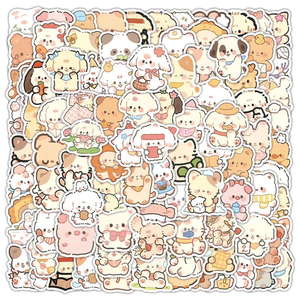 102-Piece Small Animal Head Stickers - Decorative Decals for Notebooks, Phone Cases, Backpacks & Journals Giajar Sticker Store