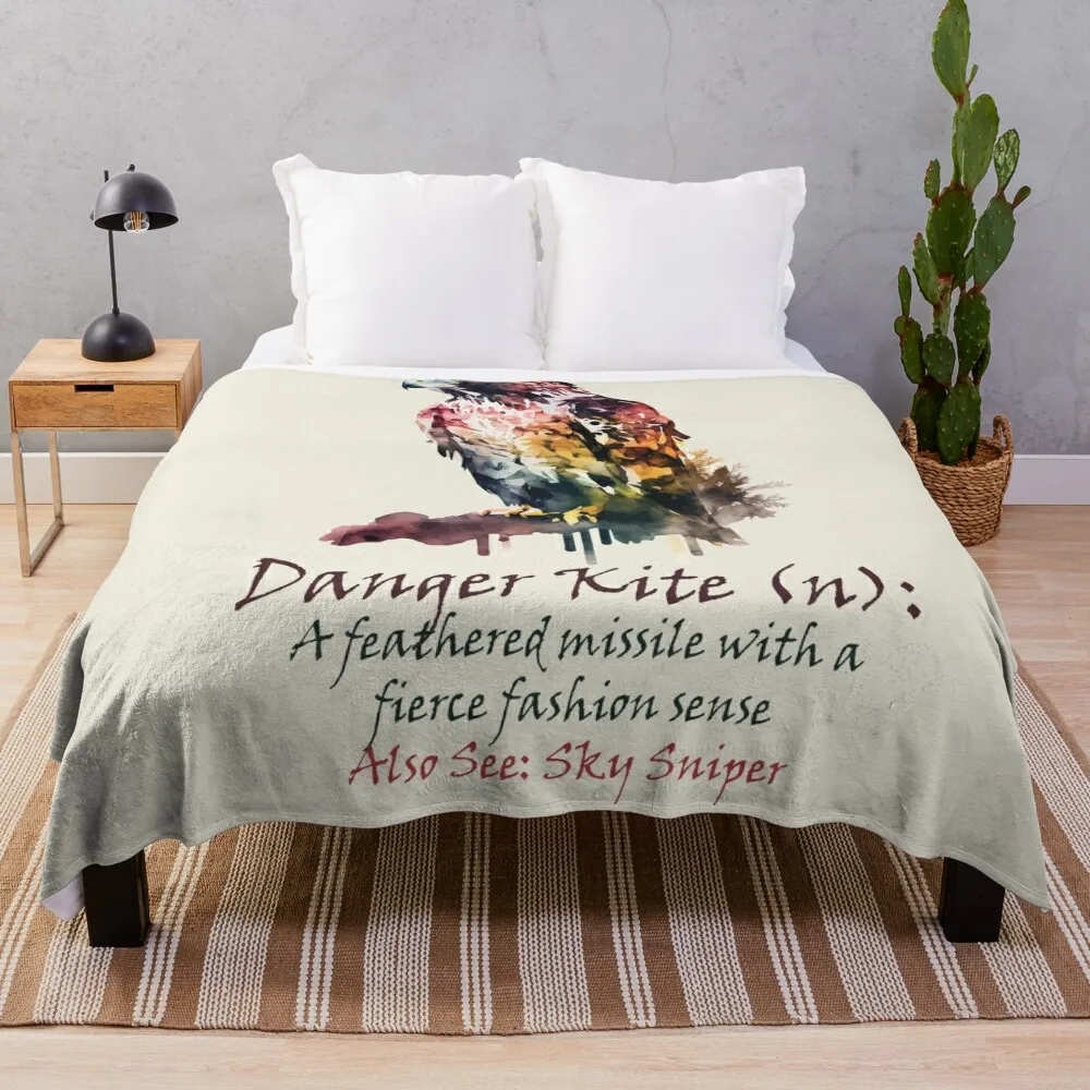 Eagle / Falcon / Hawk - Danger Kite - Cute funny definition Throw Blanket Plush Furrys Designers Blankets