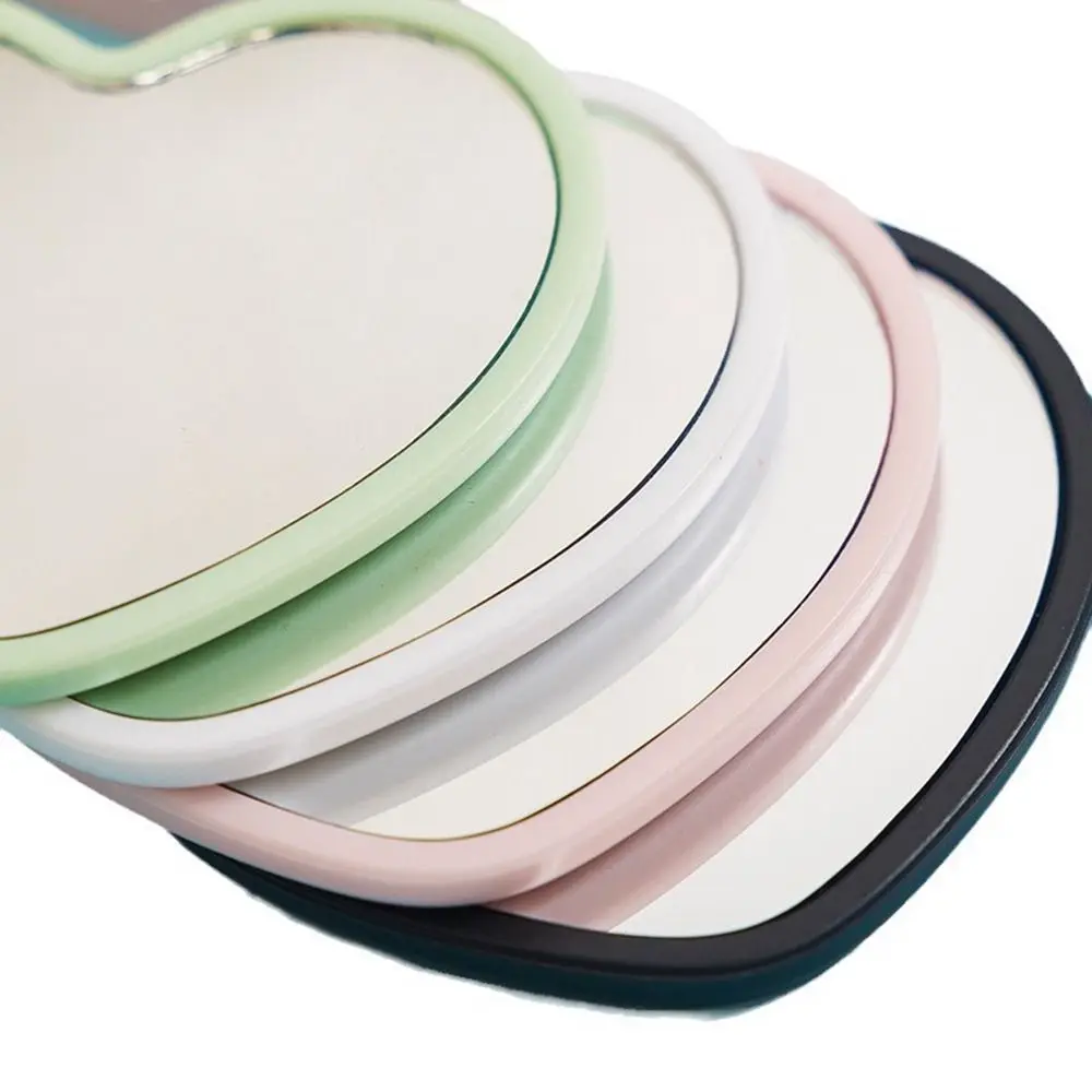 Simple Single-sided Heart-shaped Mirror Handheld Little Handheld Mirror High-definition Beauty Make-up Mirror Makeup Tool