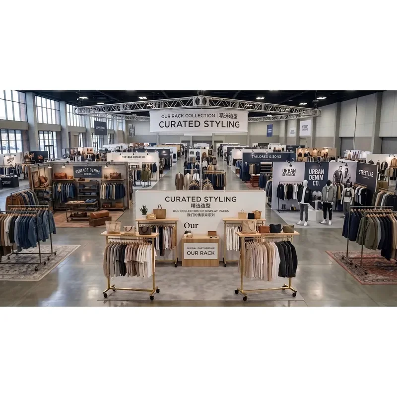 Mobile Clothing Rack with Wheels and LED Lighting-Rolling Display Rack