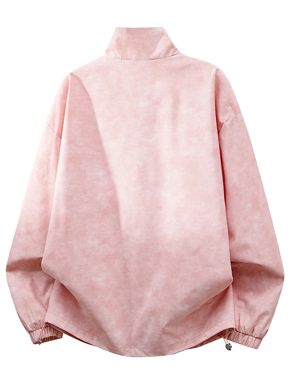 

Retro 2025 New Men's Casual Versatile Jaet for Couples Faded Loose Fit Youth Faionable Windproof Zipper Closure No Hat