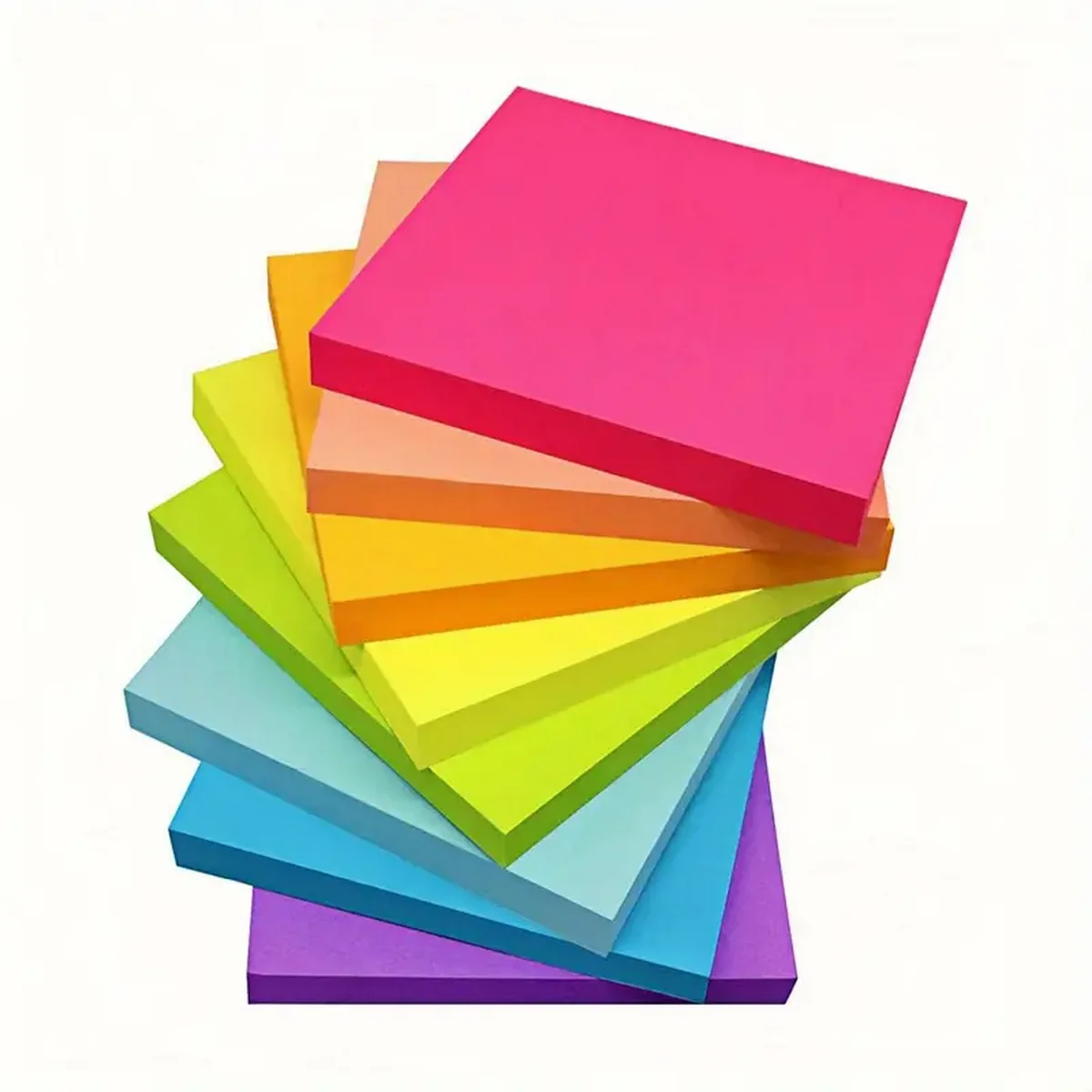 Self-Adhesive Sticky Notes, Office Index Stickers, 8 Colors, 50 Pages, Multiple Colors
