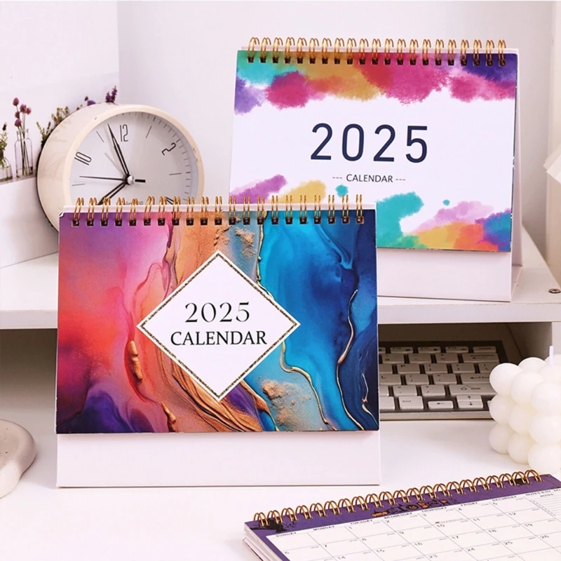 2024-2025 Desk Monthly Calendar Planner 18 Month Referances from 07/2024 to 12/2025 Office Desk Calendar Writing Pad K1KF