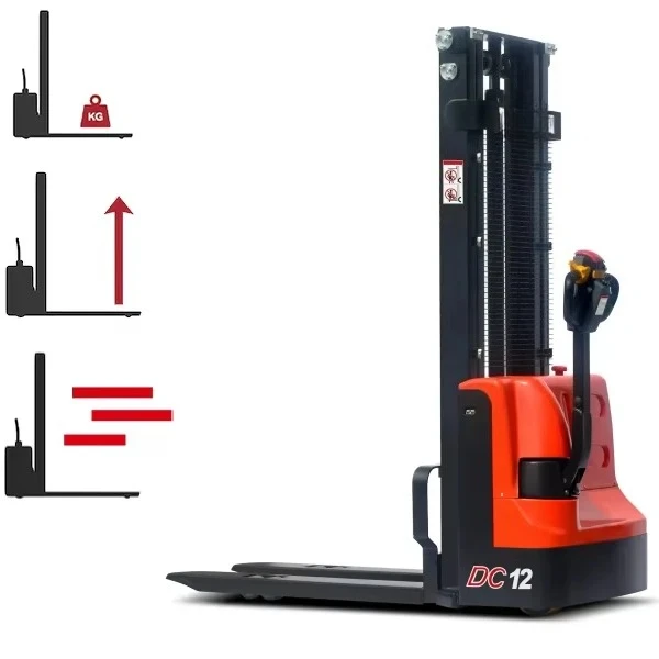 Shipping Stacker Electric Forklift Pallet Lifter 1000kg 1500kg 2000kg Full Electric Walkie Stacker Cheap Price