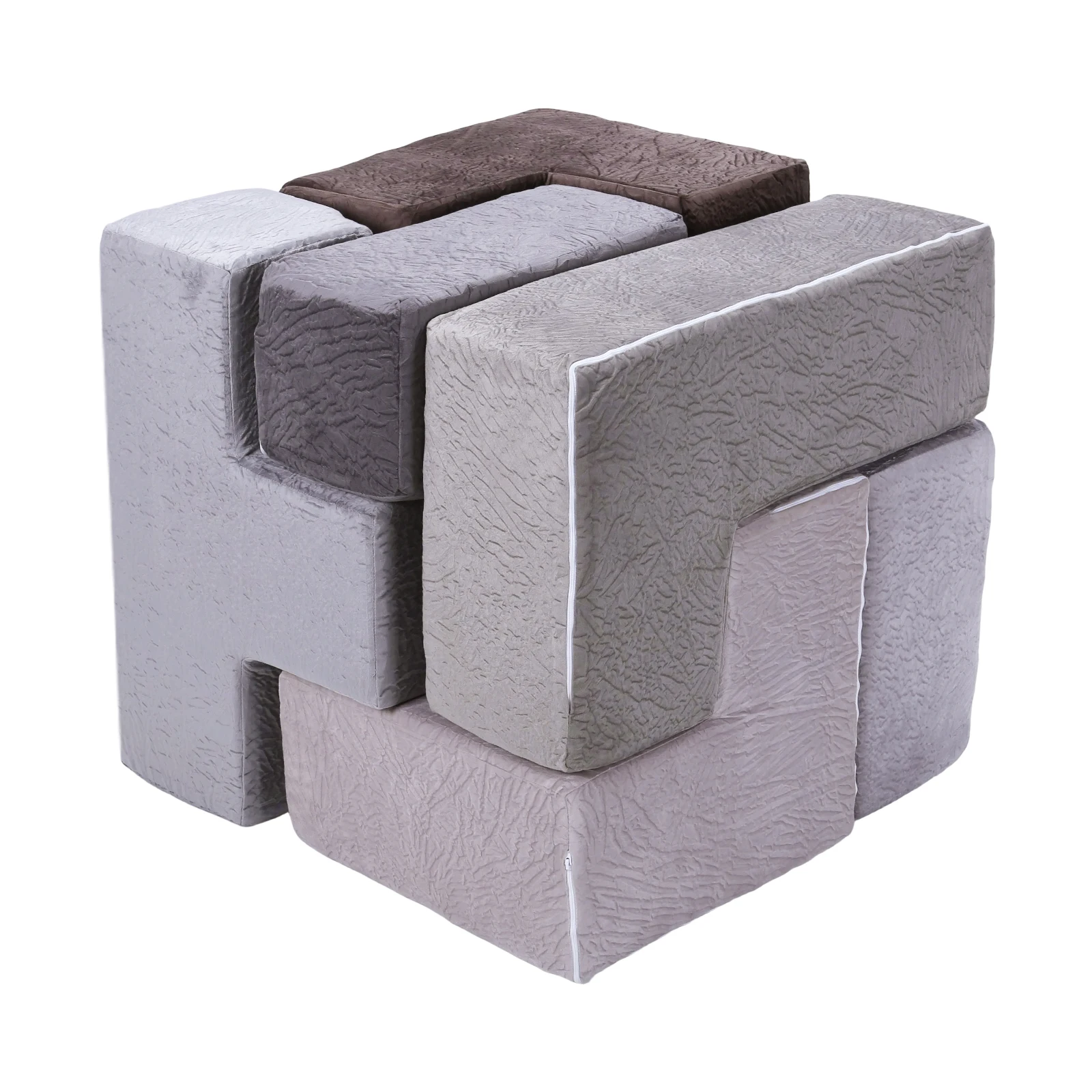 

7Pcs Creativity Sectional Sofa Washable Elastic Sponge Toddler Cushions Wear Resist for Kids Bedroom Playroom Furnitures