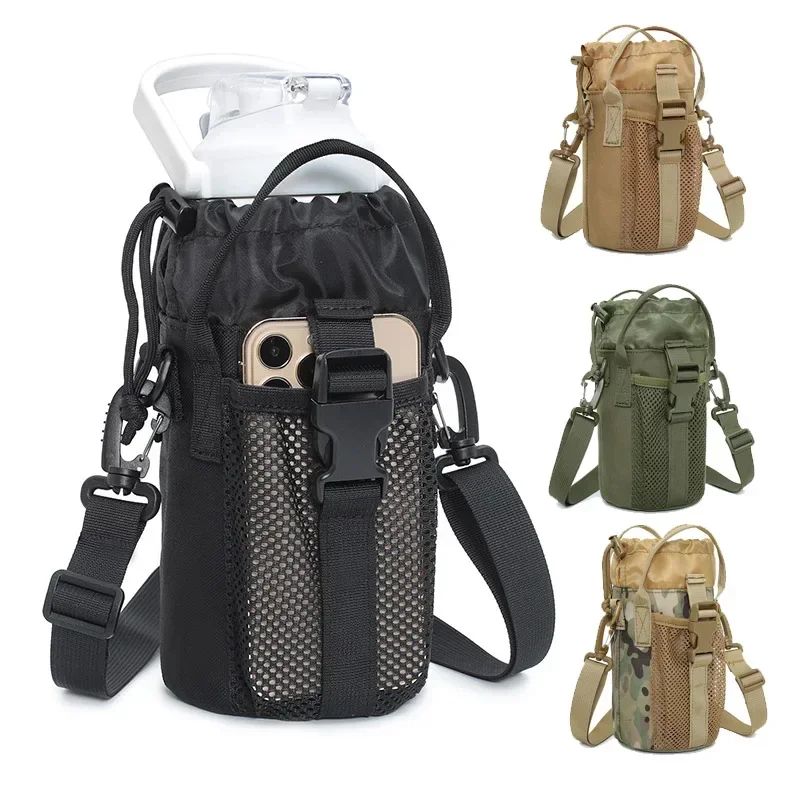 Molle Water Bottle Pouch Hunting Shoulder Bag Outdoor Sports Climbing Camping Hiking Fishing Kettle Canteen EDC Waist Pack Bag