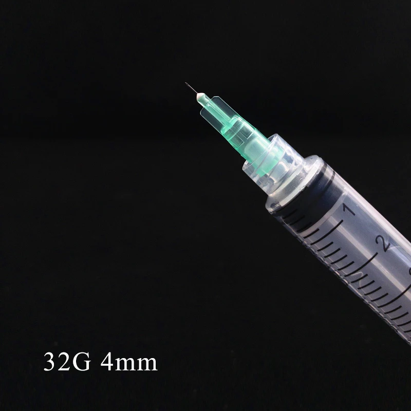 32G needle Piercing Transparent Syringe Injection glue Clear Tip Cap For Pharmaceutical injection needle 32G 4mm 13mm