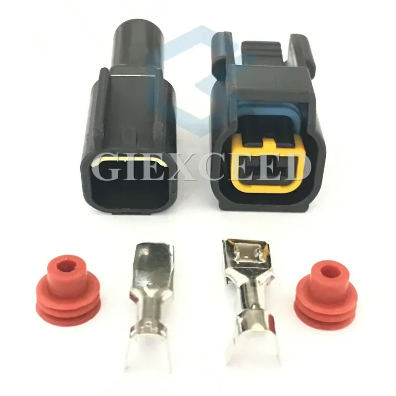 2 Sets 1-Pin AC-Steckverbinder (weiblich/männlich) 7222-2418-30 QLW-A-1M QLW-A-1F Wasserdichter Kfz-Steckverbinder Auto-Verkabelungssteckdose