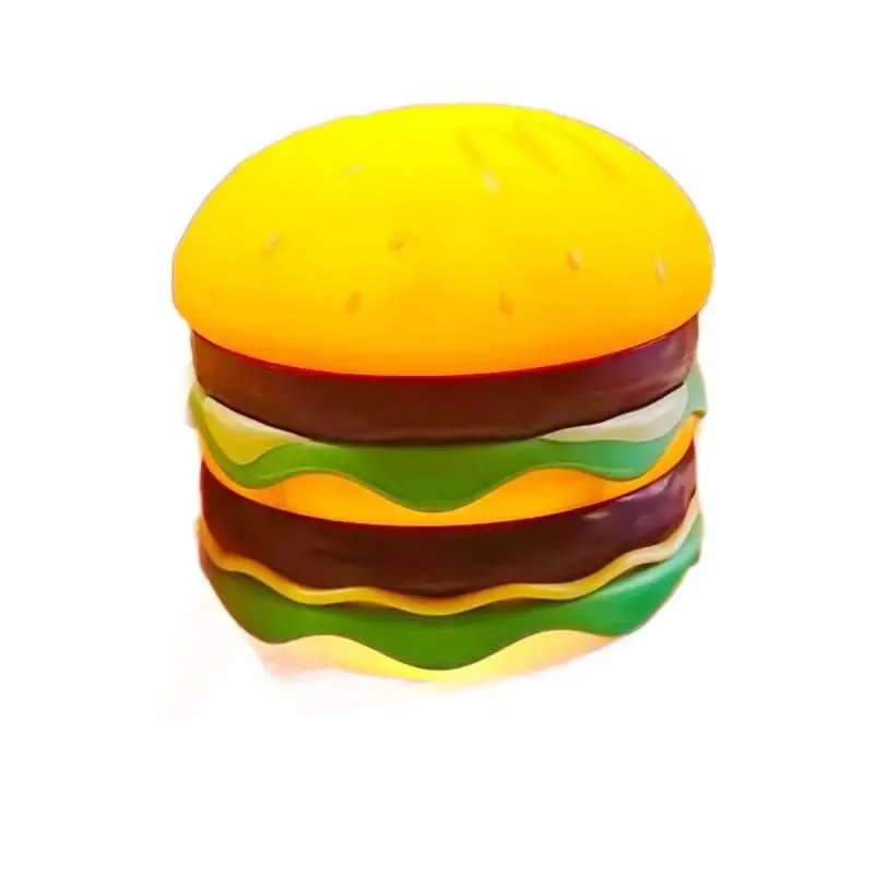 

Лампа для гамбургера в ладоши с дизайном картофеля фри, светящийся ночник, игрушечные украшения, пластиковые светящиеся в темноте хлопушки для всех возрастов