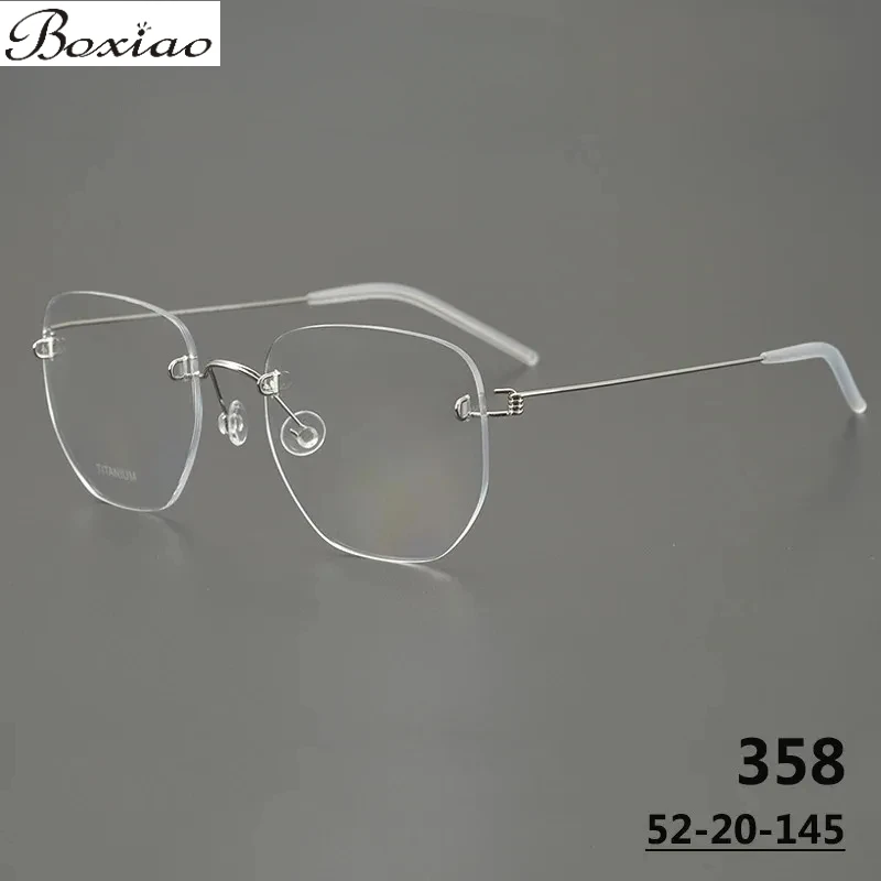 

Denmark Brand Rimless Screwless Glasses Frame Ultralight Titanium Men Women Irregular Square Spectacles Eyeglasses Eyewear Gafas