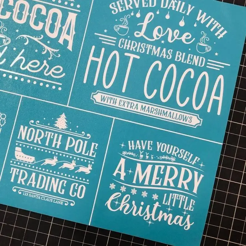 

Merry Christmas Silk Screen Printing Stencil Letters Mesh Transfers Crafts Making for Painting on Canvas Bag