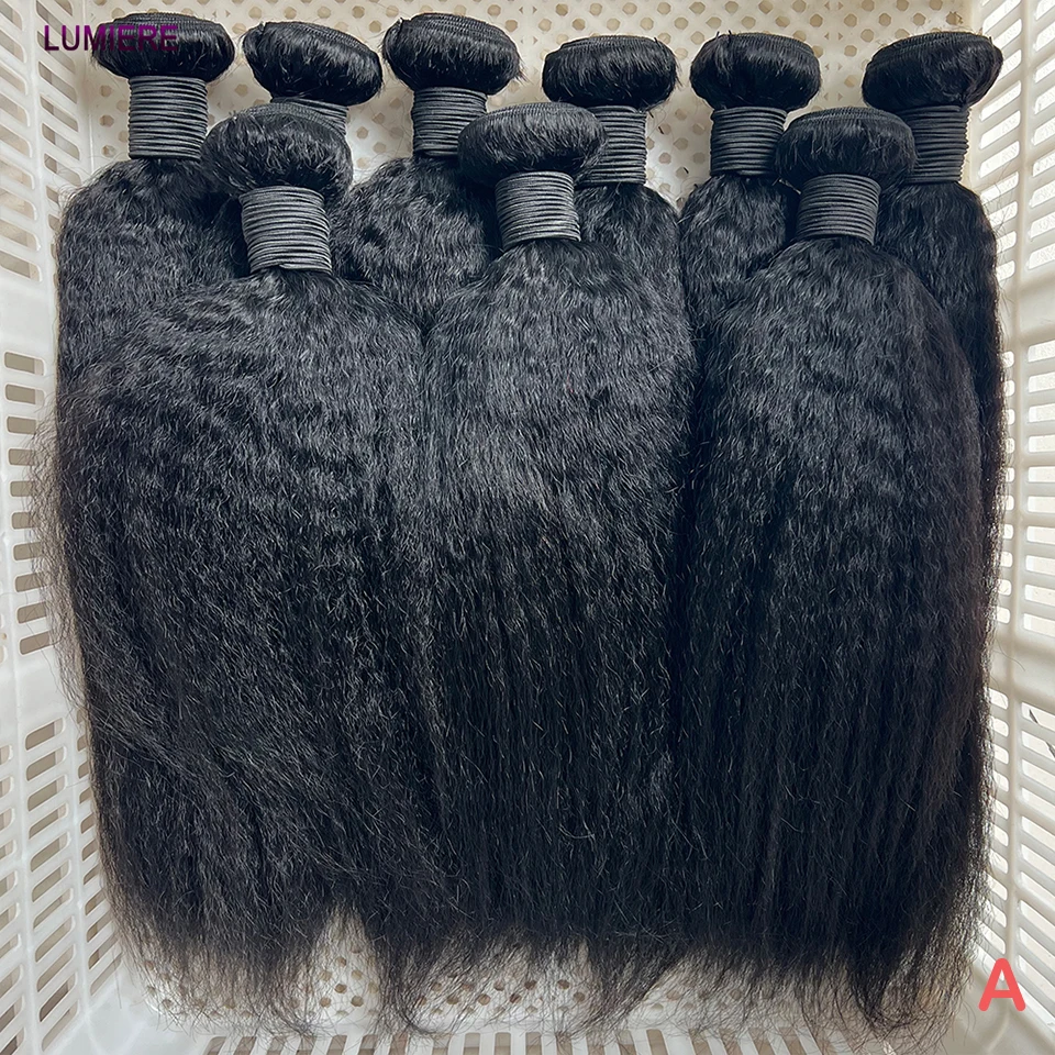 

Kinky Yaki Прямые пучки 100% наращивание человеческих волос Малайзийские глубокие вьющиеся волнистые человеческие волосы Плетение необработанных натуральных волос 3 4 Бу