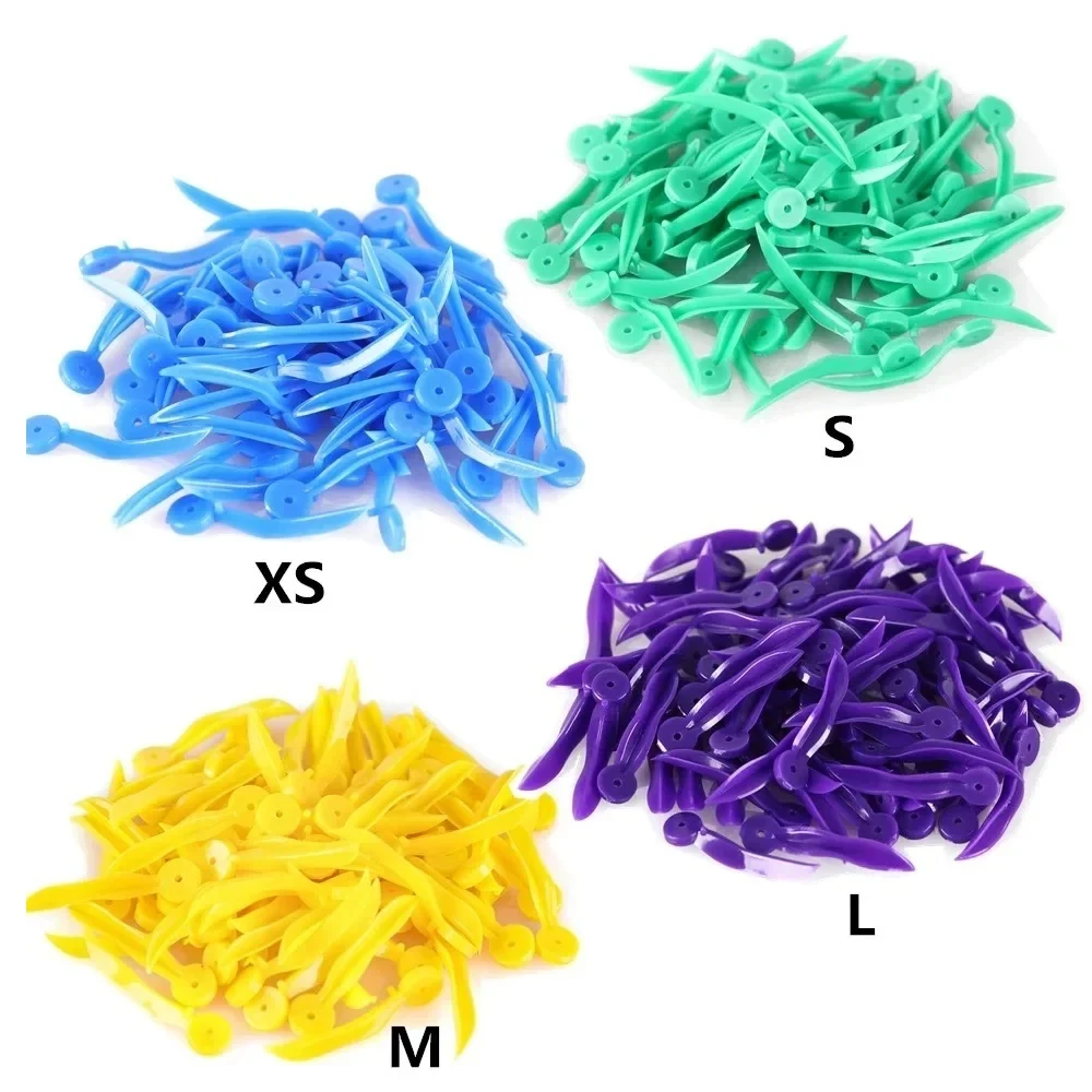 200 pçs/caixa cunhas de lacuna de dente de odontologia dental com furo circular final plástico médico 4 tamanhos ferramentas de odontologia descartáveis