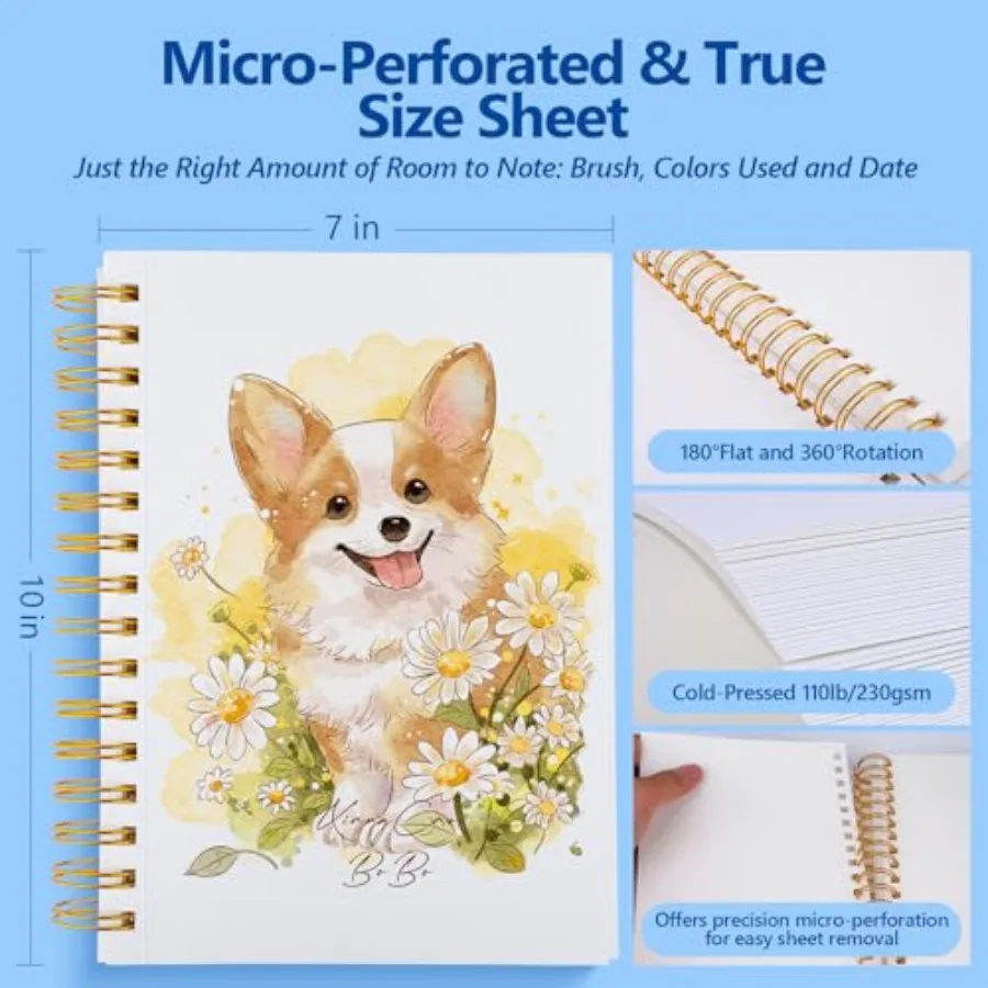 50 Sheets Watercolor Paper Pad, 8.5