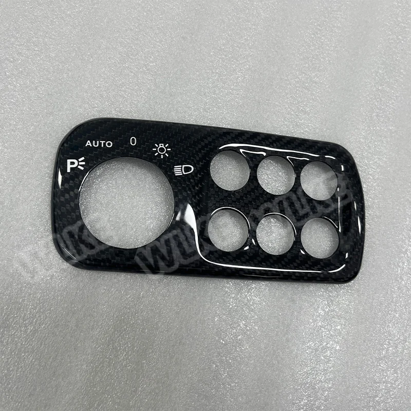 Dry Carbon Fiber Add-on Headlight Switch Panel Cover Trim for Maserati GranTurismo GranCabrio 2008-2019