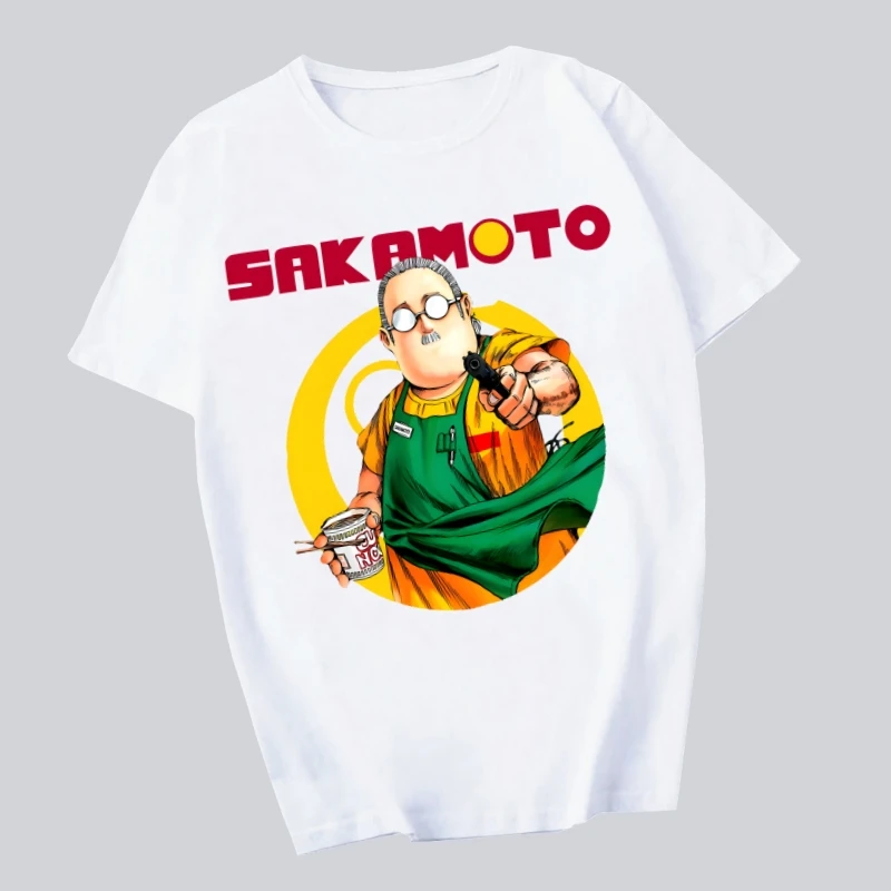 

Сакамото Days Сакамото Tarou унисекс винтажная мужская футболка с коротким рукавом подарок женский топ футболка